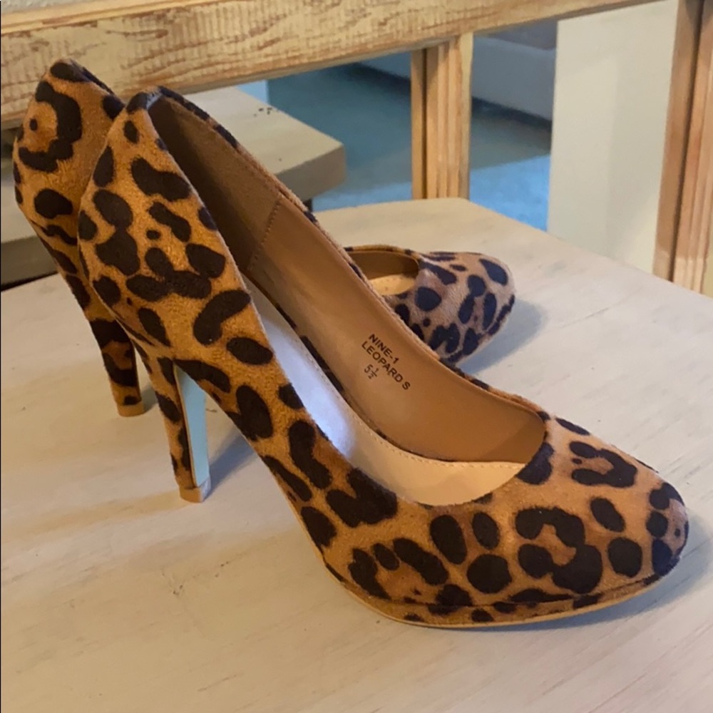Leopard Suede Pumps - Brand New
